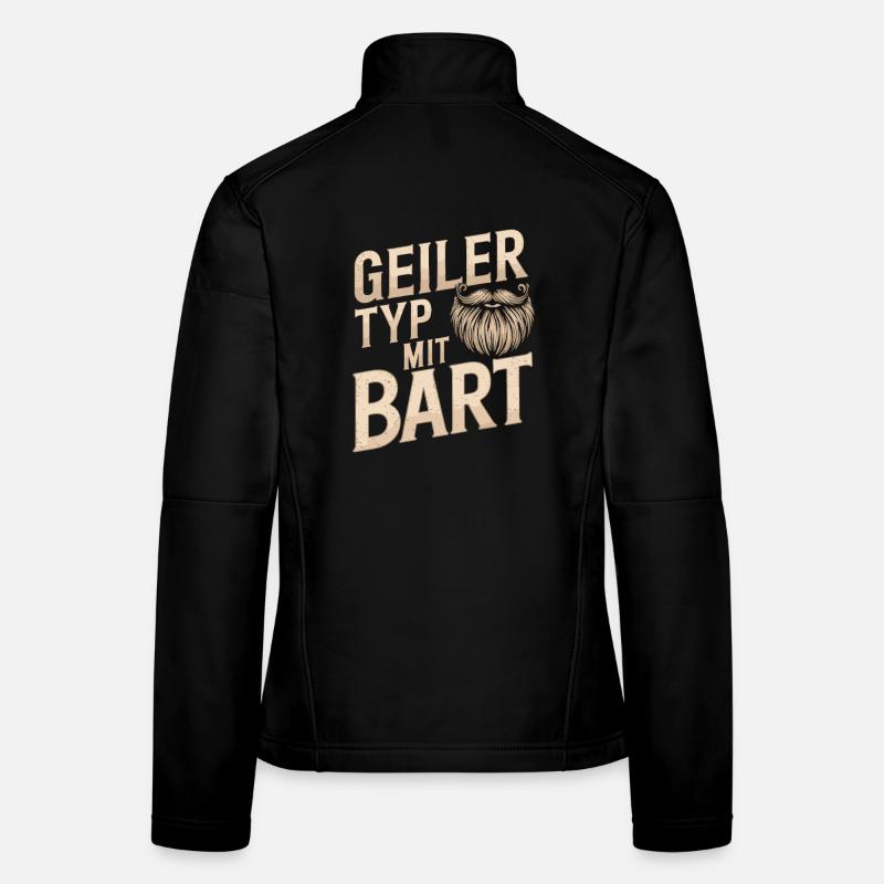 Geiler Typ Mit Bart Bartträger Barbier Vollbart Frauen Softshelljacke