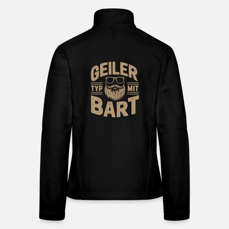 gars avec barbe barbe barbier barbe complète Veste en tissu softshell Femme
