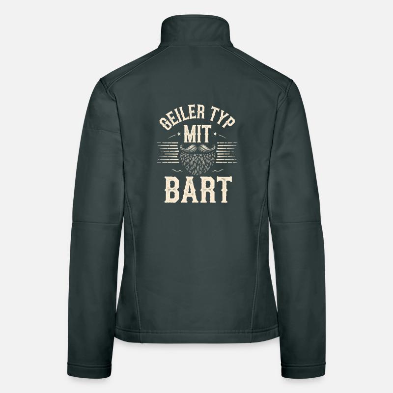 Geiler Typ Mit Bart Bartträger Barbier Vollbart Frauen Softshelljacke