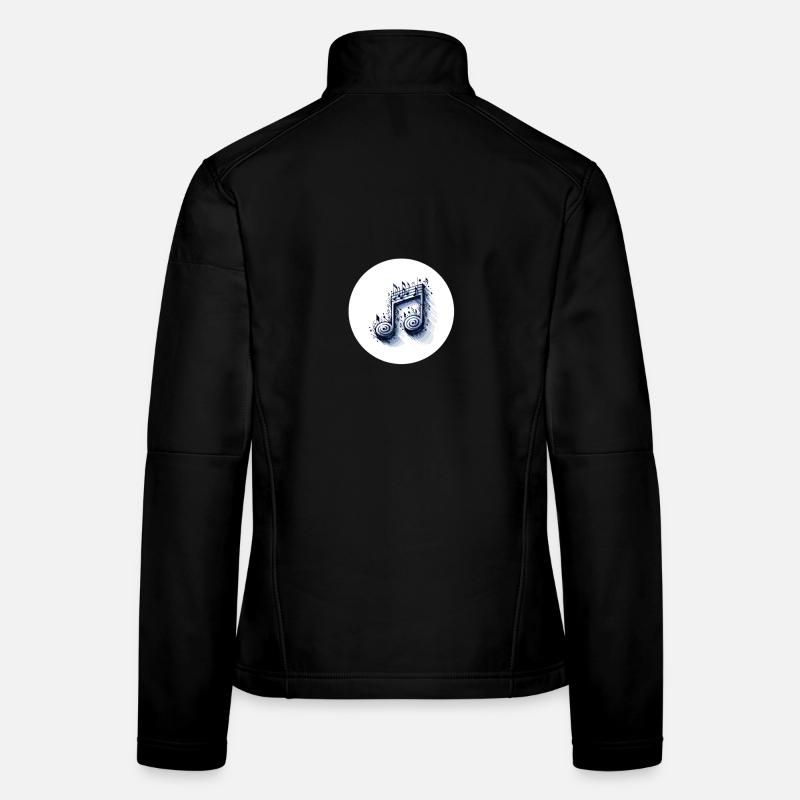 Notes de musique dans le design créatif Veste en tissu softshell Femme