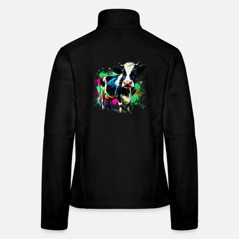 Kuh Frauen Softshelljacke