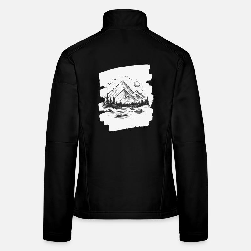 Montagnes Veste en tissu softshell Femme