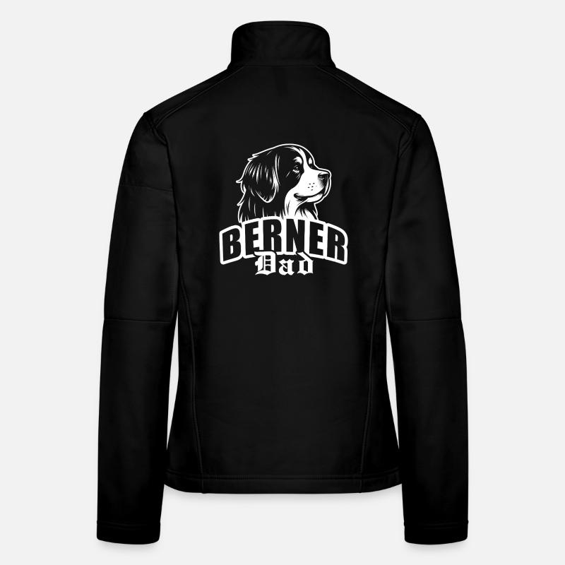 "Berner Dad" mit Hundekopf Frauen Softshelljacke