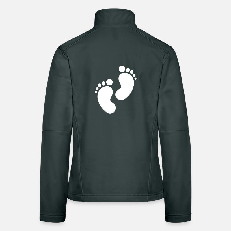 Empreinte de bébé, pieds de bébé Veste en tissu softshell Femme