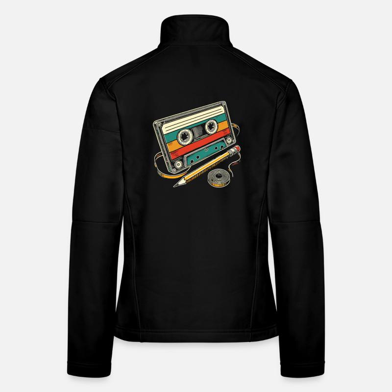 cassette vintage Veste en tissu softshell Femme
