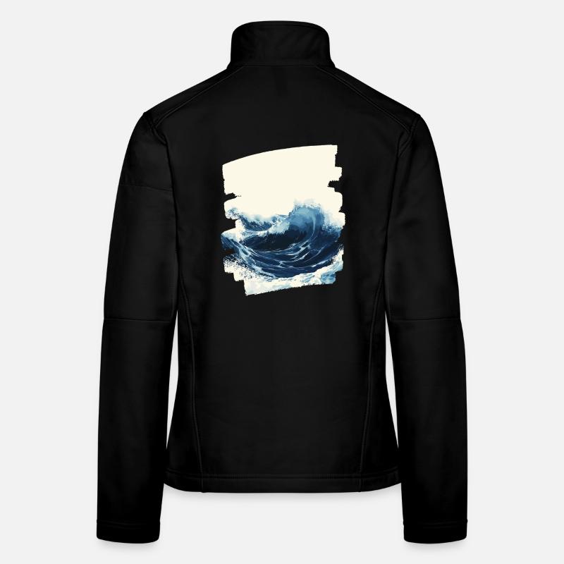 Wellen und Meer Frauen Softshelljacke