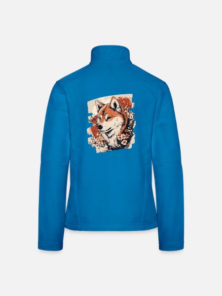 Shiba Inu - Women's Softshell Jacket - black - Back