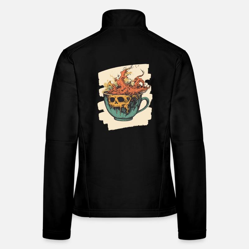 Café Café Amateurs de café Veste en tissu softshell Femme