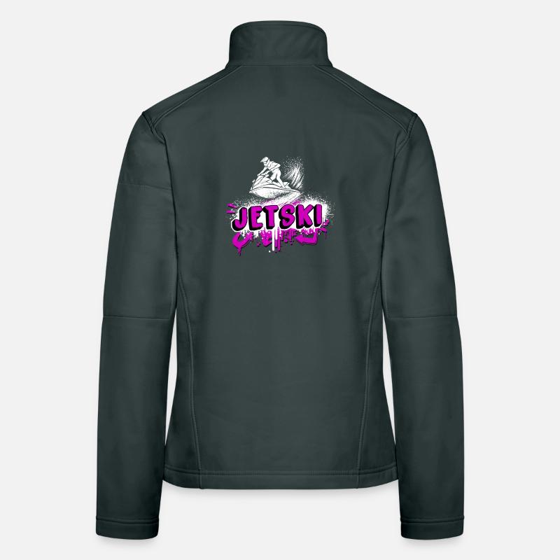 Jet Ski Graffiti – Splash and Ride Women's Softshell Jacket