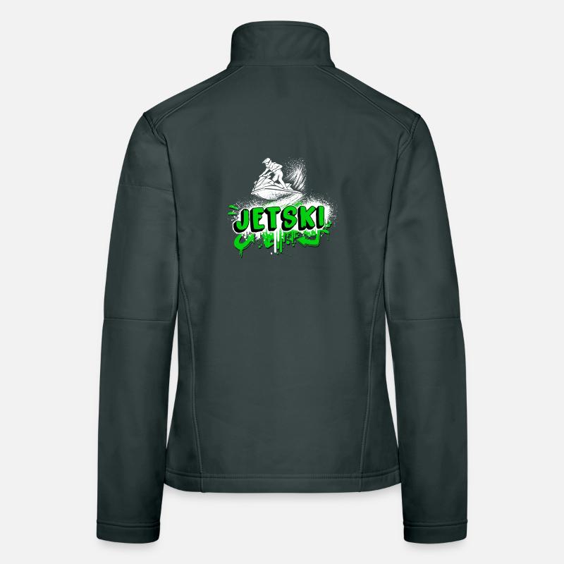 Jet Ski Graffiti – Splash and Ride Women's Softshell Jacket