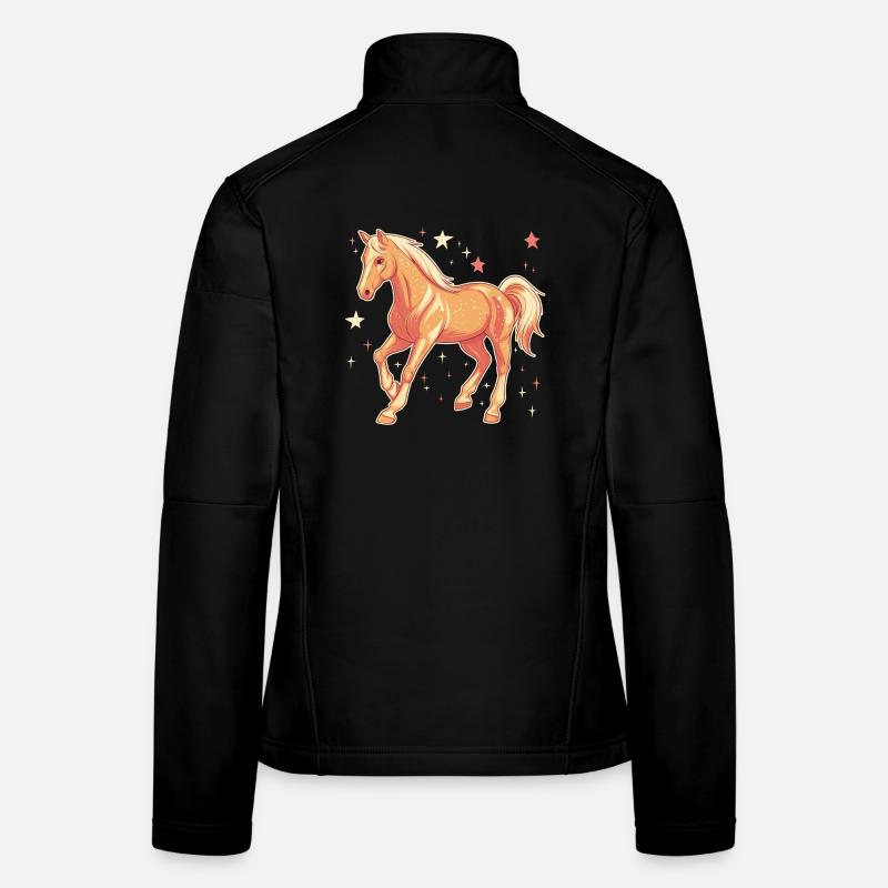 Cheval avec des étoiles Veste en tissu softshell Femme
