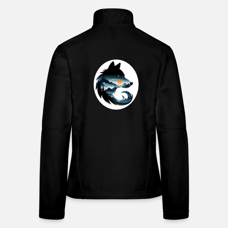 Wolf Landscape Women's Softshell Jacket