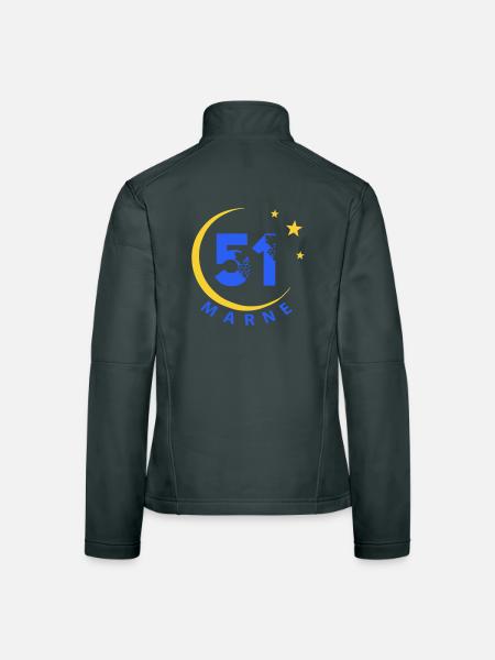 51 - Frauen Softshelljacke - Schwarz - Hinten
