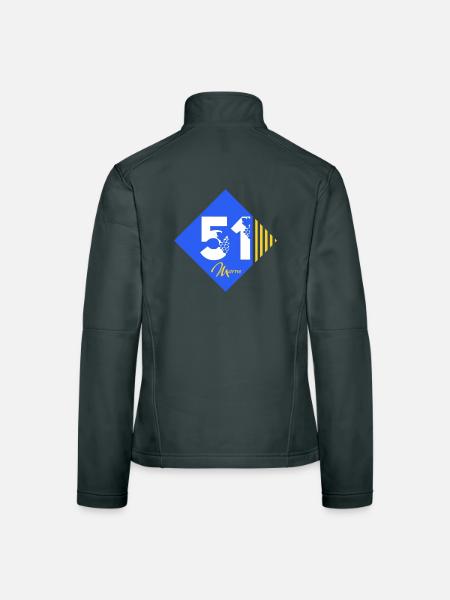 51 - Frauen Softshelljacke - Schwarz - Hinten