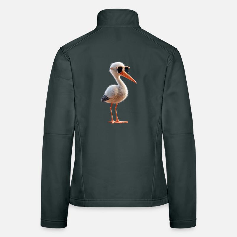 Amoureux des cigognes Cigognes blanches Cigognes géantes Cigognes Veste en tissu softshell Femme