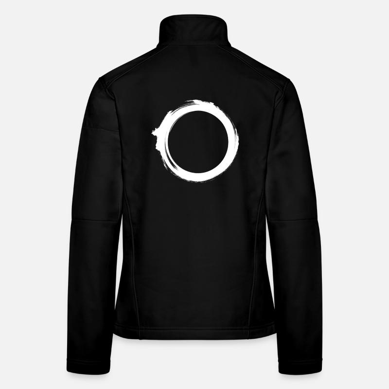 Black Hole Universe Silhouette Minimal Physics Women's Softshell Jacket