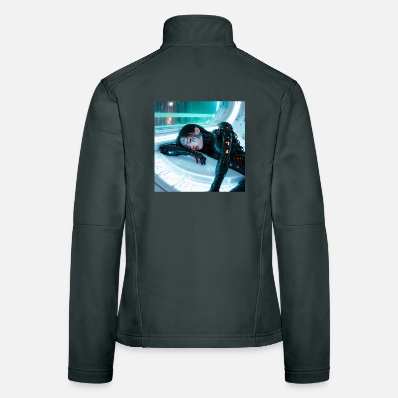 N-dless Nights: Schlafendes Cyberpunk-Mädchen Frauen Softshelljacke