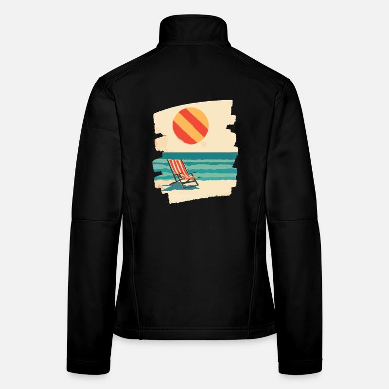 Plage du soleil d’été Veste en tissu softshell Femme