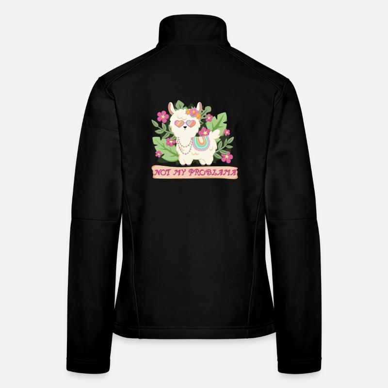 Summer Llama Alpaca - Not my problem - Women's Softshell Jacket - black