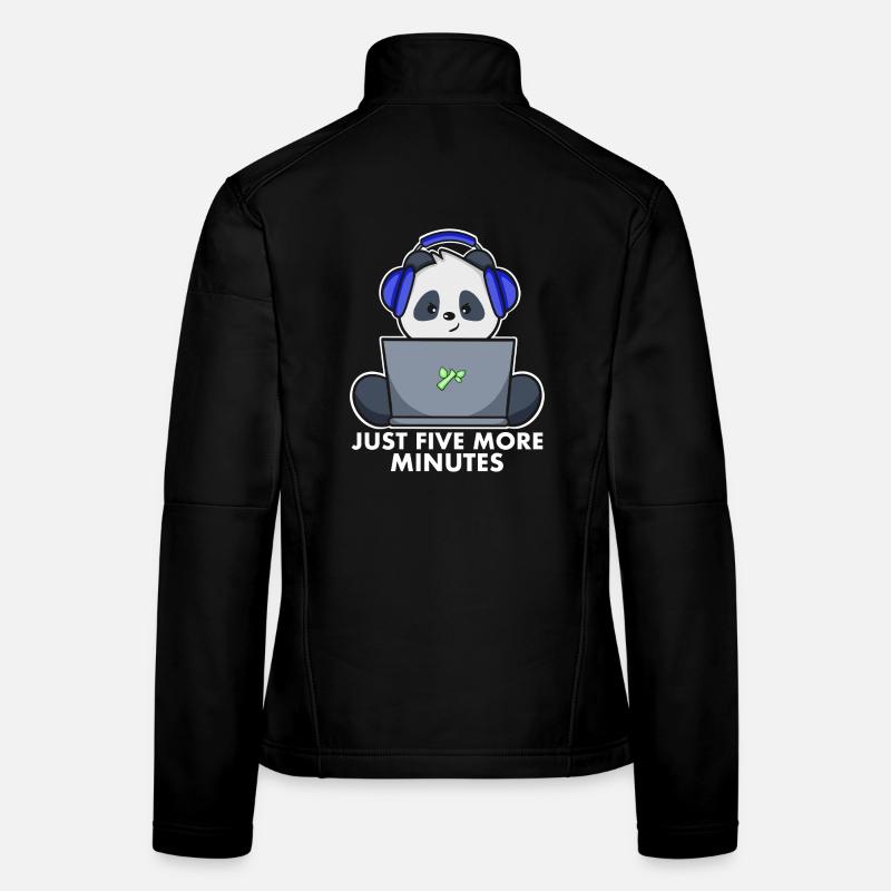 Gaming Panda Plus que 5 minutes Veste en tissu softshell Femme