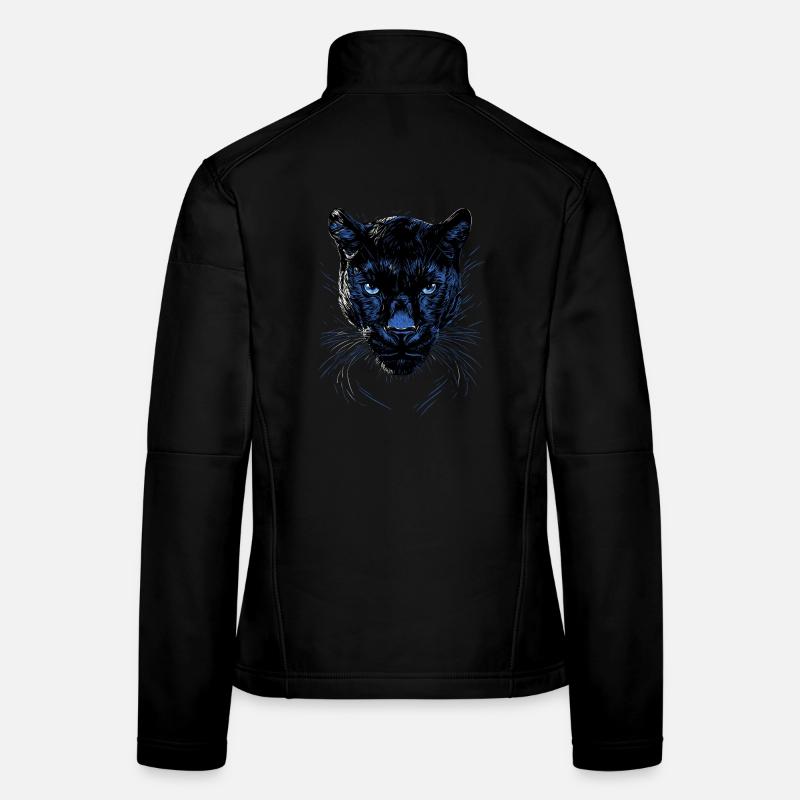 Panther Leopard Big Cat Cute Big Cat Panter Women's Softshell Jacket