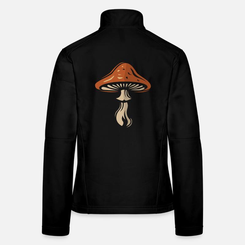 Toadstool Symbol - Nature and Mushrooms Women's Softshell Jacket