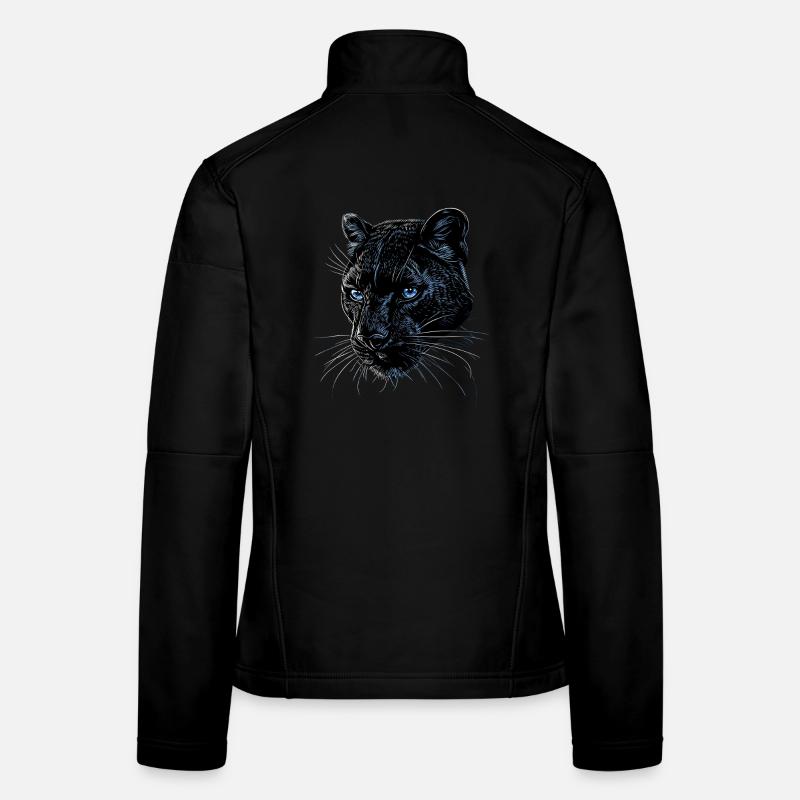 Panthère Léopard Grand Chat Mignon Gros Chat Panter Veste en tissu softshell Femme