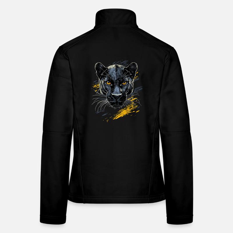 Panther Leopard Big Cat Cute Big Cat Panter Women's Softshell Jacket