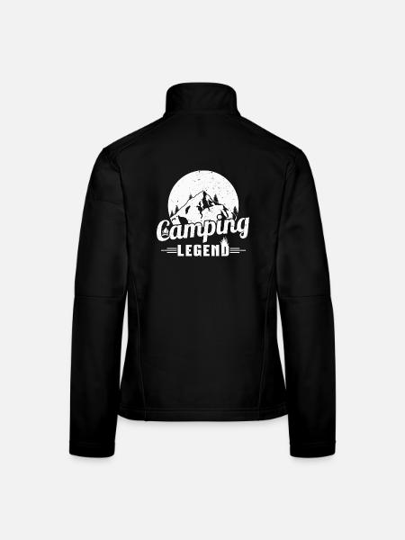 Mountain Camping Legend Design - Women's Softshell Jacket - black