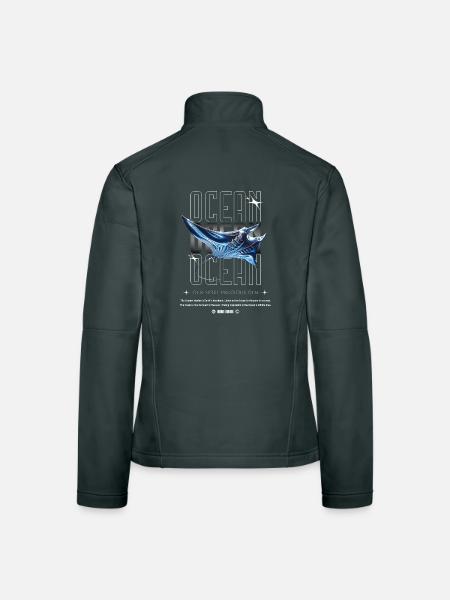 Ocean Manta Precious Treasure - Women's Softshell Jacket - mouse grey - Back