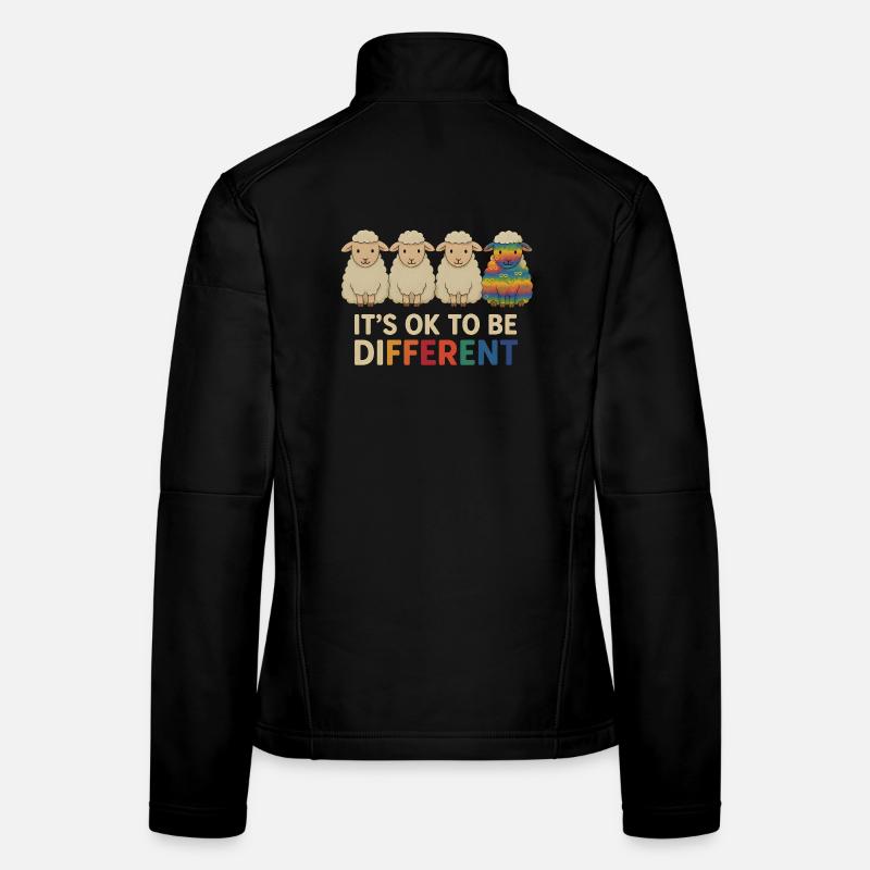 C’est normal d’être différent – Moutons neurodivergents Veste en tissu softshell Femme