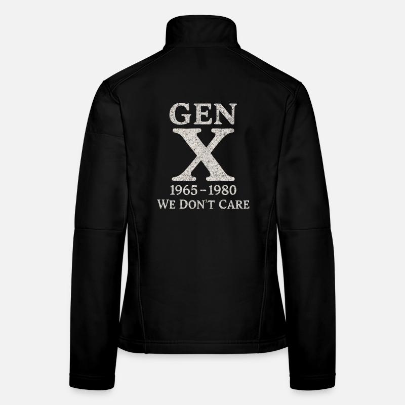 Generation X - We don't care - Frauen Softshelljacke - Schwarz