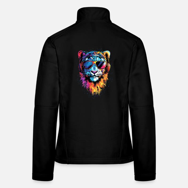 Schneeleopard Panther Raubkatze Großkatze Leopard Frauen Softshelljacke