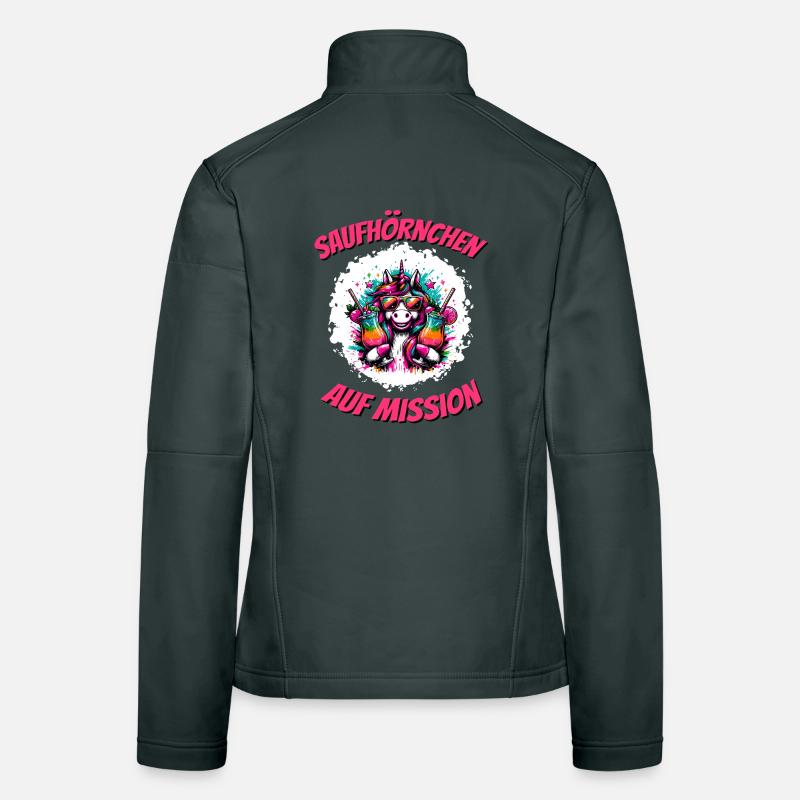 Mallorca Shirt Drinking Vacation Unicorn Funny Par Women's Softshell Jacket