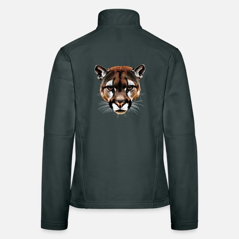 Panthère léopard gros chat mignon gros chat chats Veste en tissu softshell Femme
