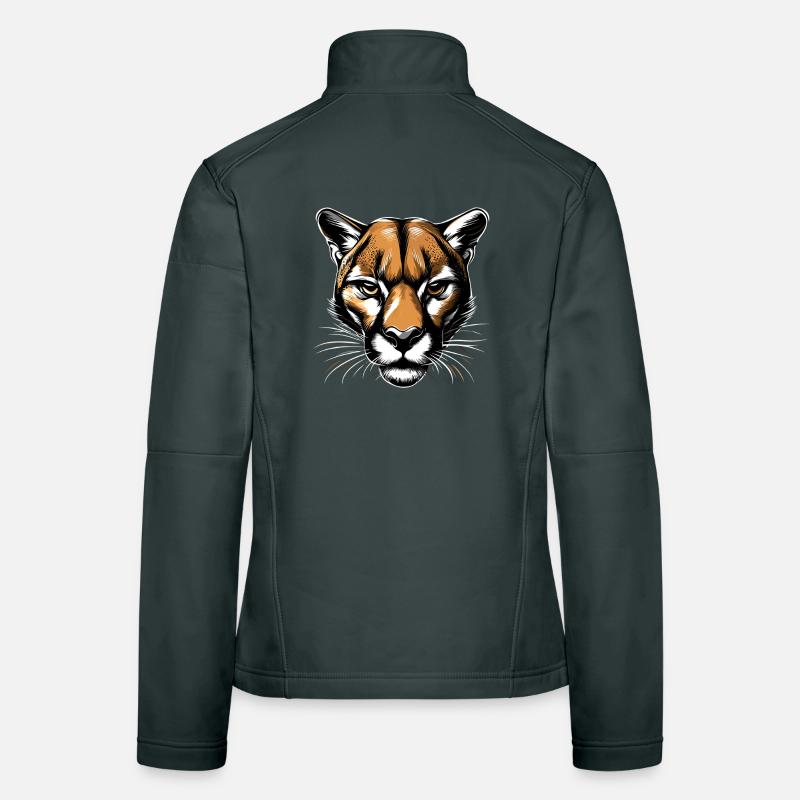 Panthère léopard gros chat mignon gros chat chats Veste en tissu softshell Femme