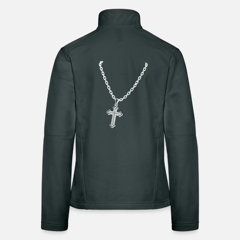 Collier avec croix Veste en tissu softshell Femme