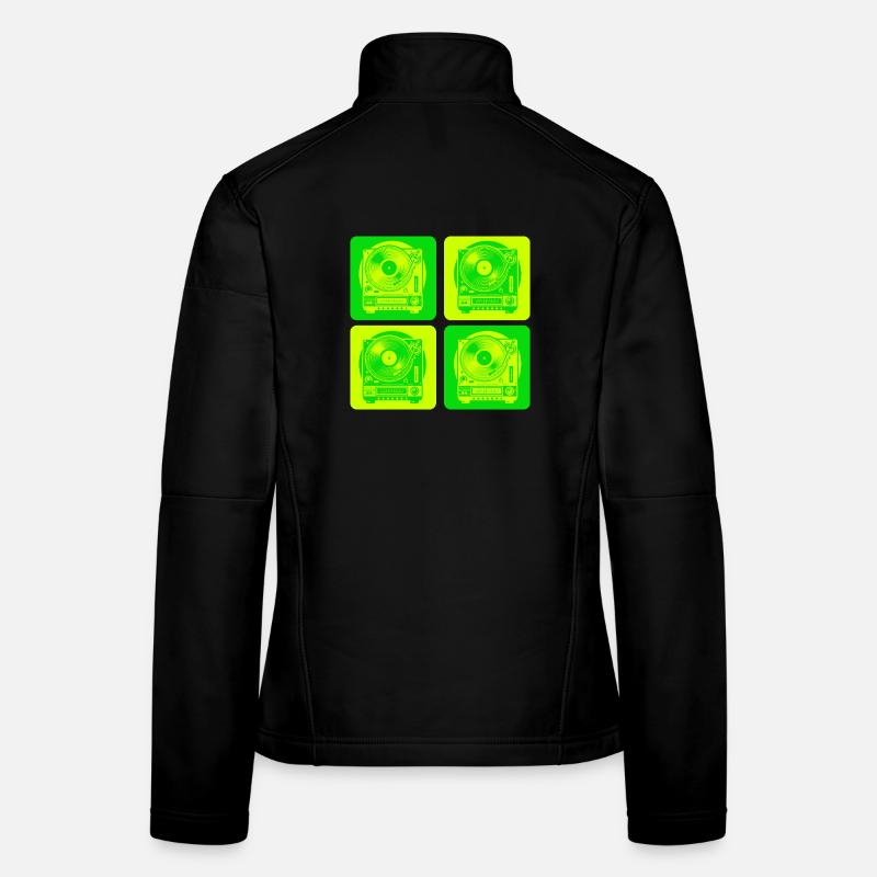 Style de platine vinyle Veste en tissu softshell Femme