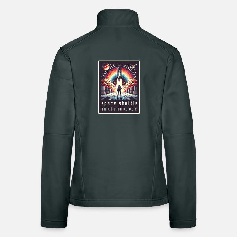 Space Shuttle - The Journey Begins Women's Softshell Jacket