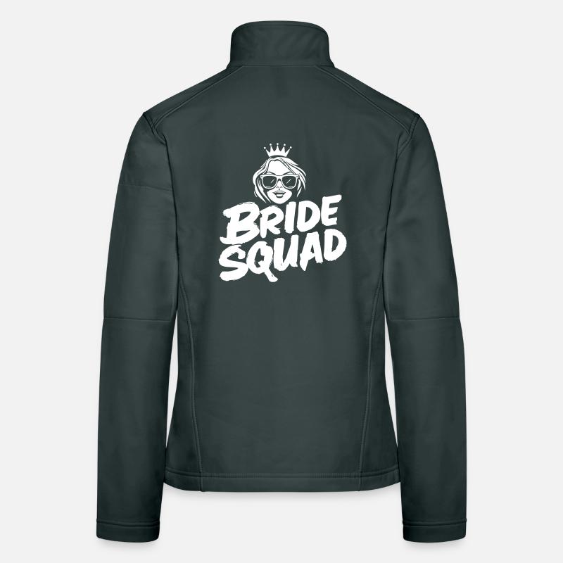 Braut „Bride Squad“-Design Frauen Softshelljacke