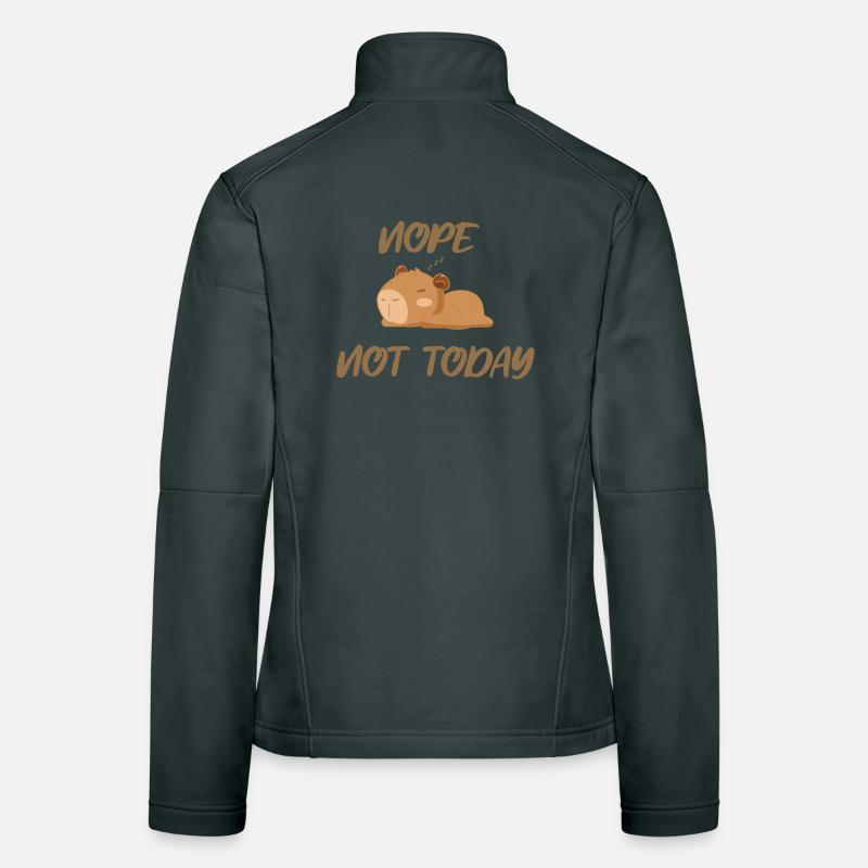 Nope not today capybara Women's Softshell Jacket