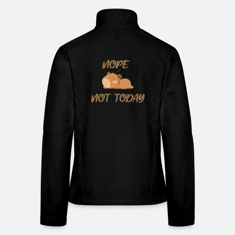 Nope not today capybara - Frauen Softshelljacke - Schwarz