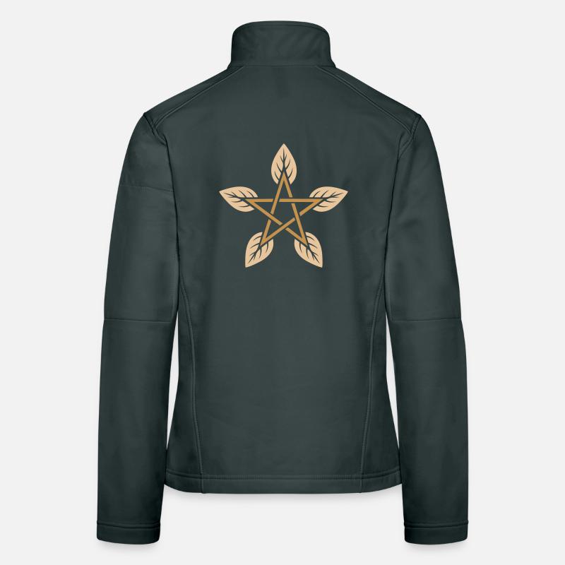 Leaf Pentagram - Nature & Elemental Magic Women's Softshell Jacket