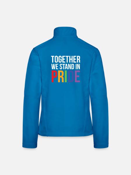 LGBTQ Pride Month - Together We Stand in Pride - Women's Softshell Jacket - black - Back