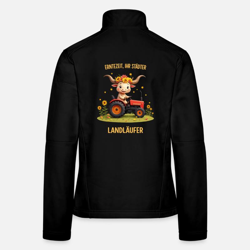 Erntezeit Landläufer - Frauen Softshelljacke - Schwarz