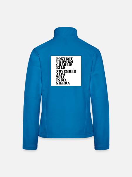 Against Nazis - Women's Softshell Jacket - black - Back