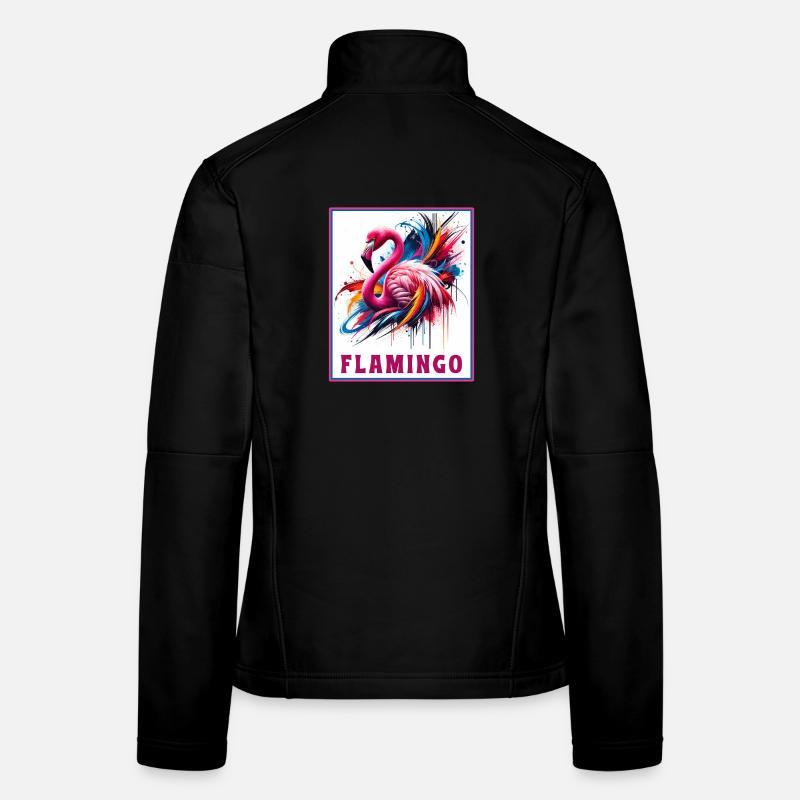 Graffiti Flamingo Explosion Women's Softshell Jacket