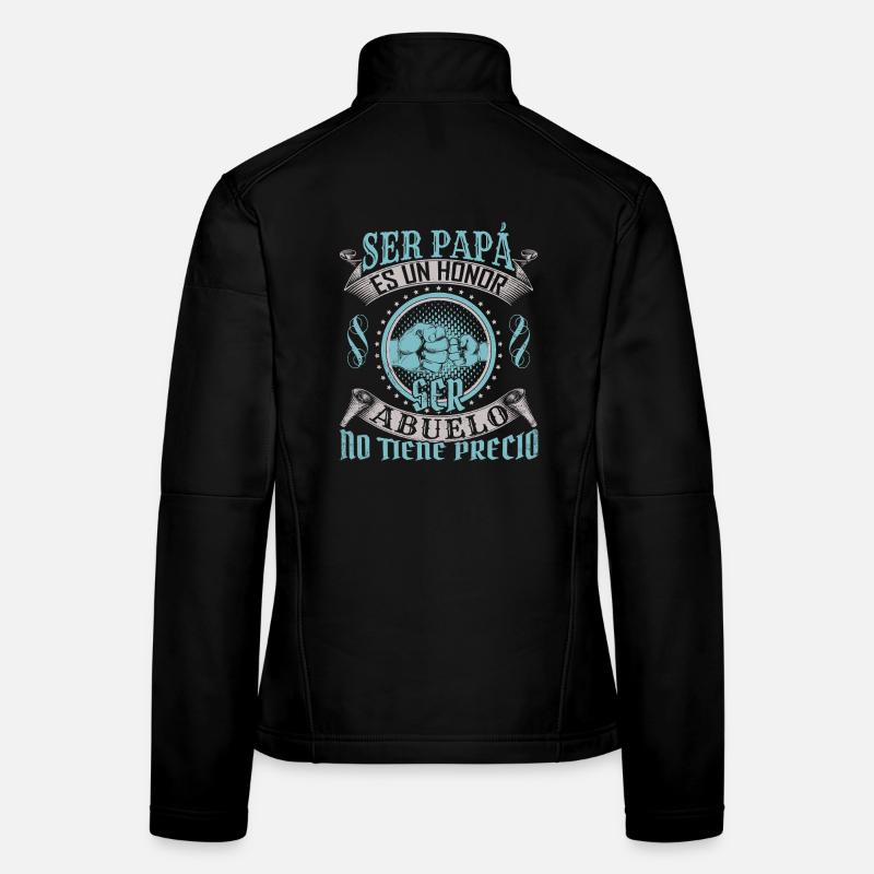 Honouring Fathers Custom T-Shirt Design - Women's Softshell Jacket - black