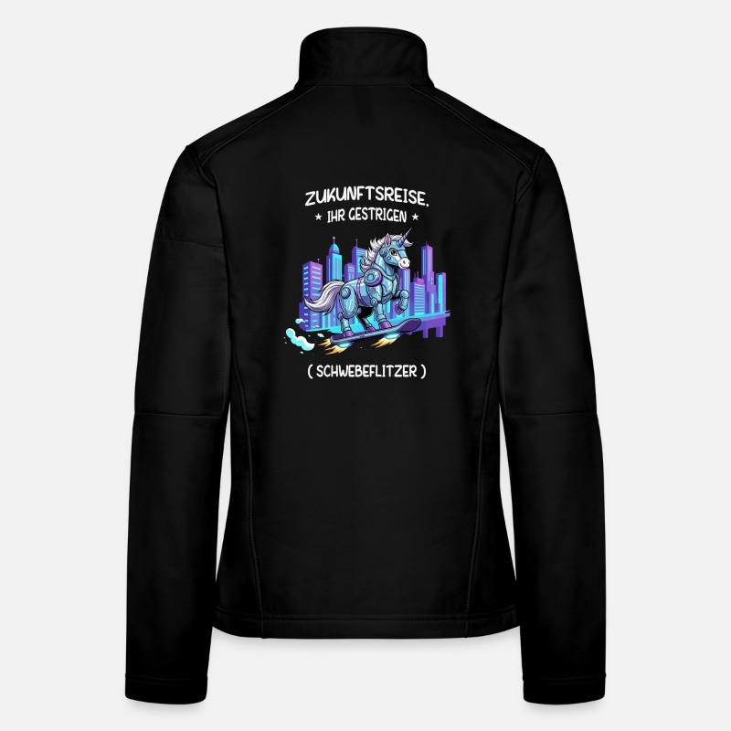 Cyber-Einhorn-Reise Frauen Softshelljacke