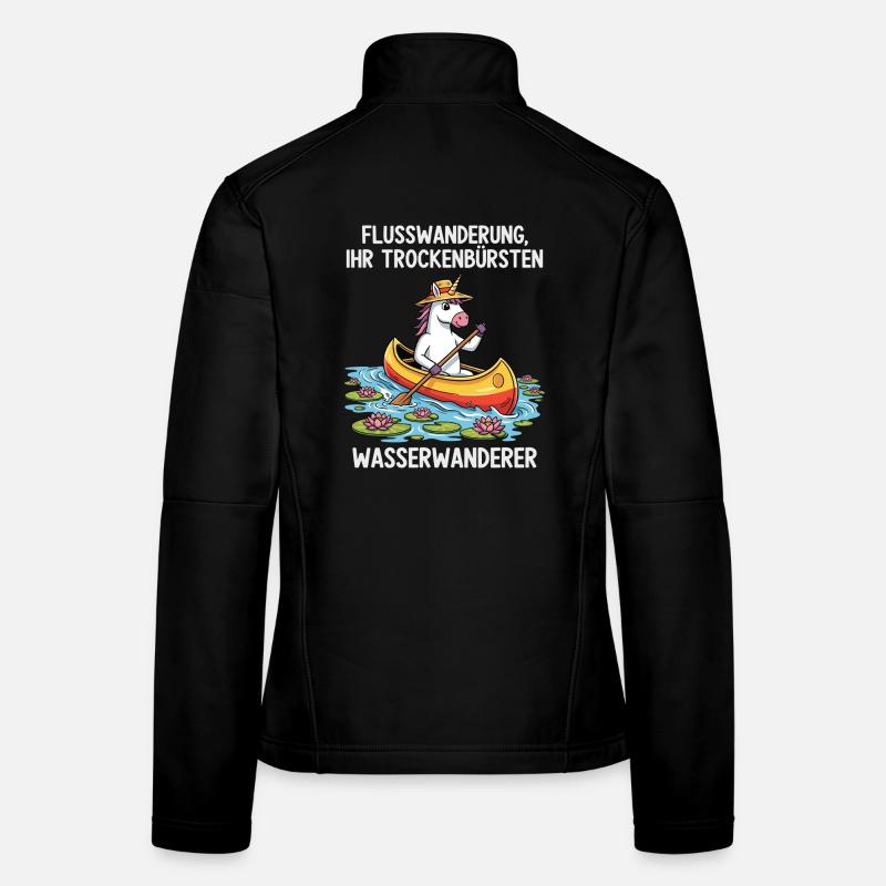 Excursion en canoë Licorne Veste en tissu softshell Femme
